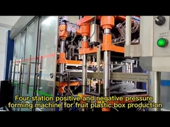 Macchine di stampaggio a vuoto automatiche a tre stazioni per alimenti per animali domestici