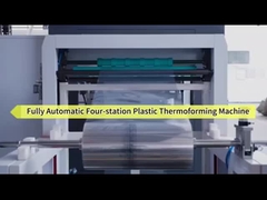 Macchina di termoformatura in plastica a quattro stazioni completamente automatica