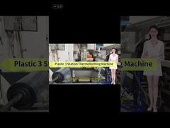 Macchine di termoformatura in plastica a tre stazioni completamente automatiche