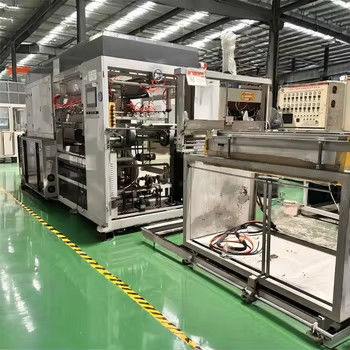 Macchina di modellazione a vuoto a pressione di contenitore in plastica in PP completamente automatica