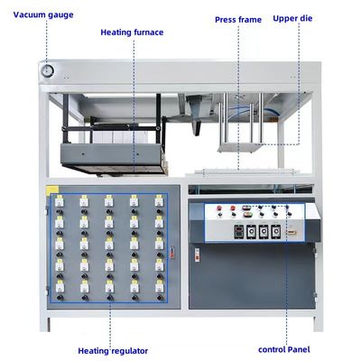 Macchine di formazione automatica a vuoto di piccole dimensioni per la fabbricazione di materie plastiche con area di formazione massima di 560*610 mm