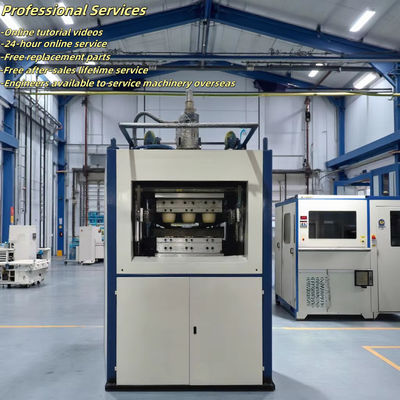 Utilizzato Pp Coppa Making Machine completamente automatico Sistema di controllo PLC con raffreddamento ad acqua