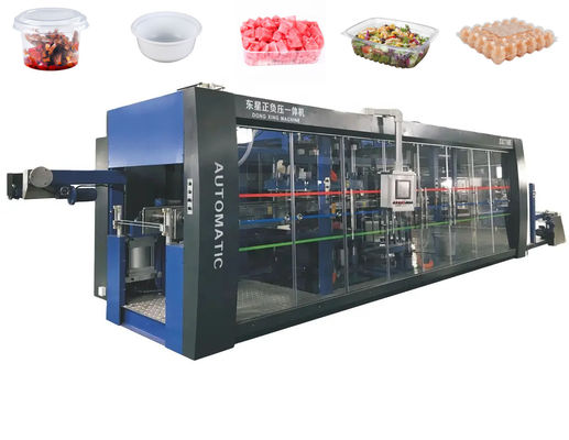 Macchina di termoformatura completamente automatica di vassoi di plastica lunghezza di formaggio 710 mm per contenitori di plastica monouso