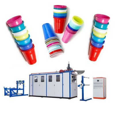 Macchina di produzione di tazze di plastica completamente automatica con area di formazione 720*300 mm e capacità di 5000 kg
