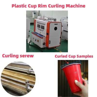 Macchina di ricucimento del bordo di una tazza di plastica completamente automatica